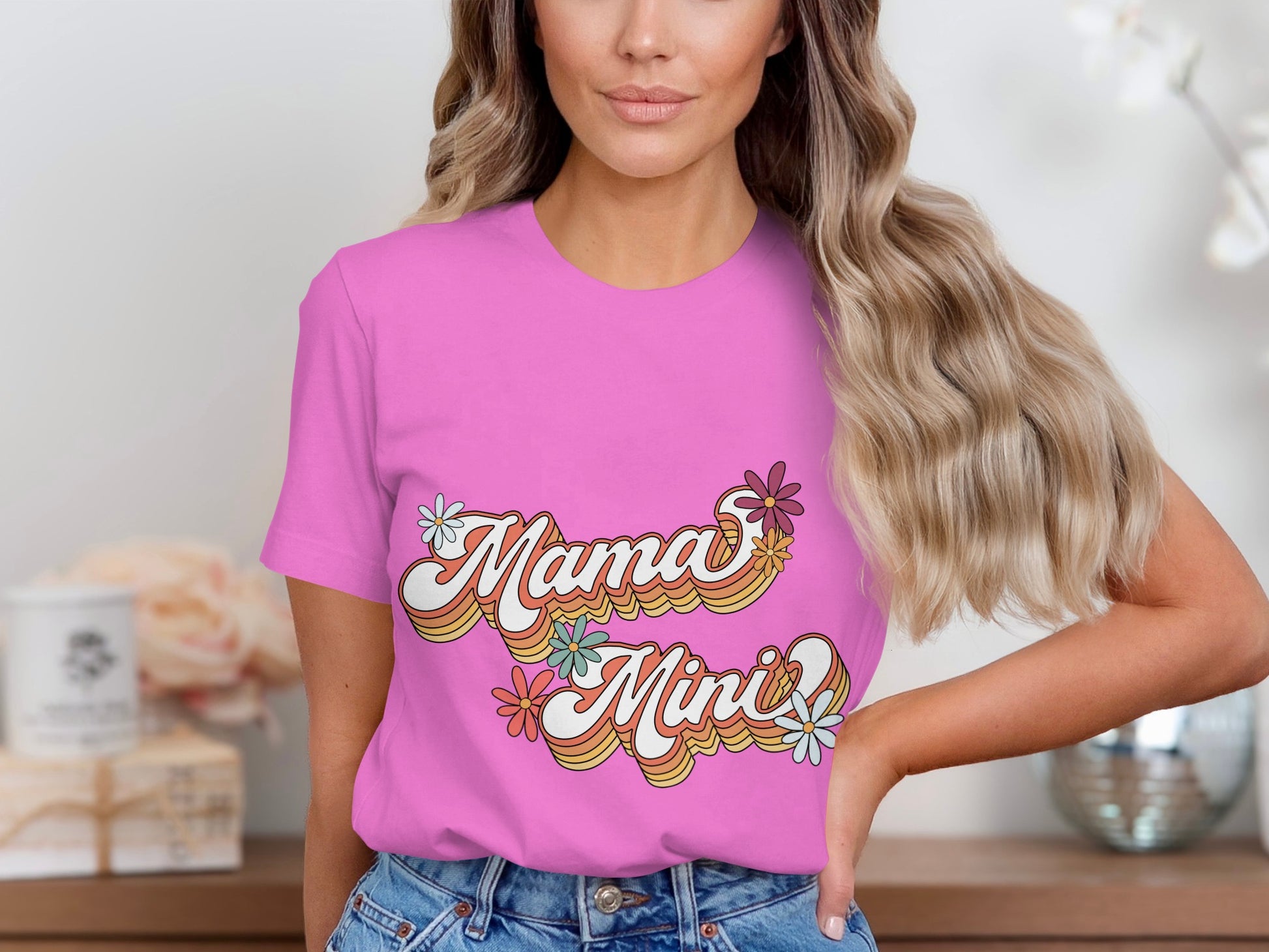 Retro Mama Mini Matching Family T-Shirt