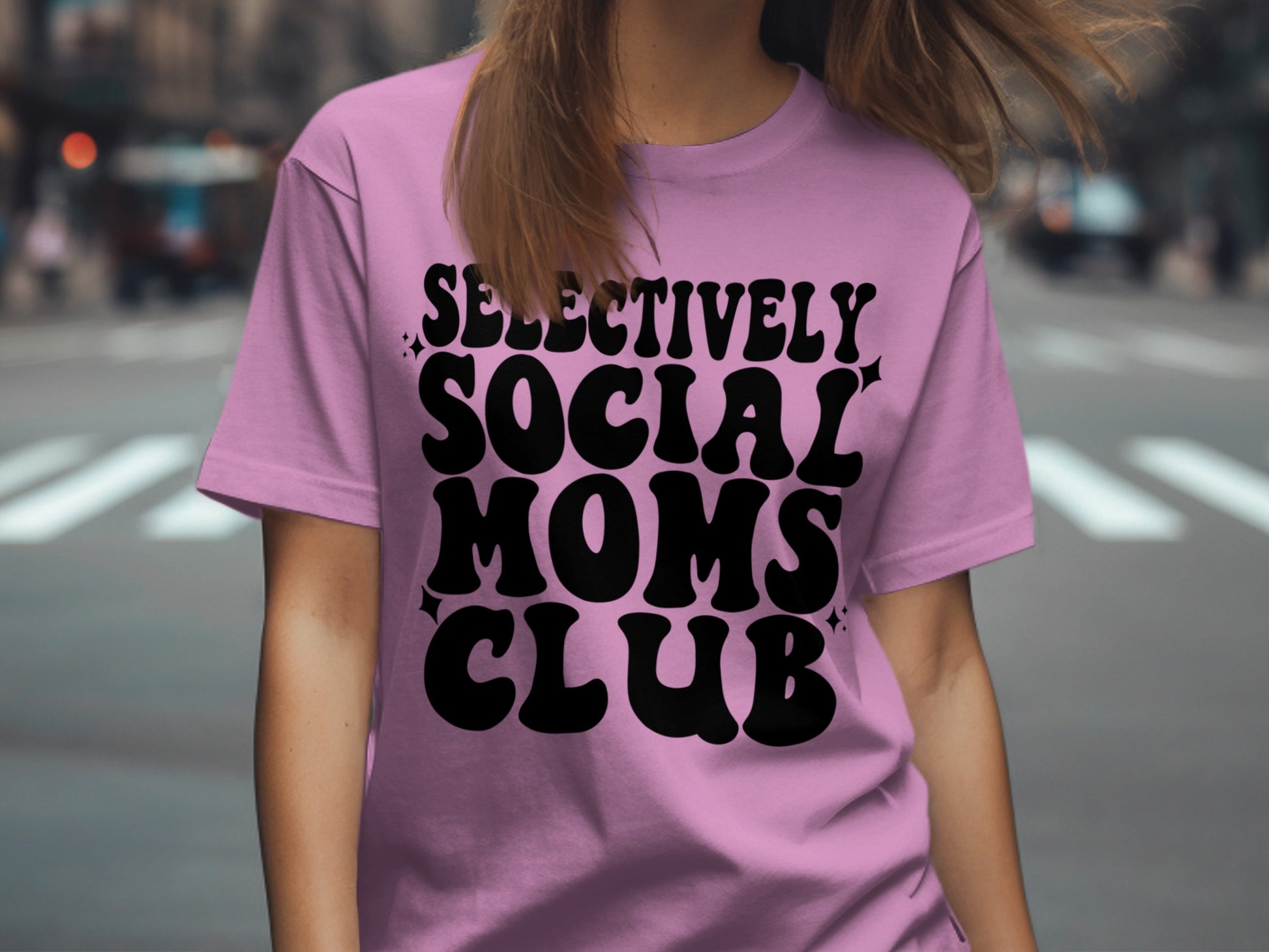 Selectively Social Moms Club Graphic T-Shirt