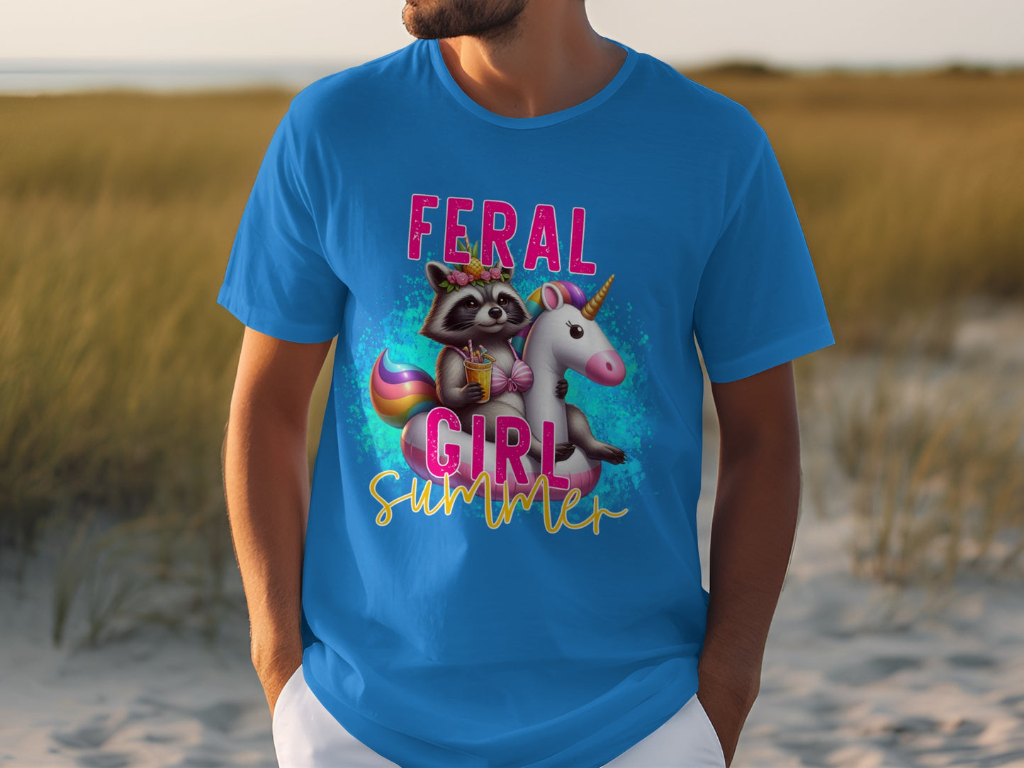 Feral Girl Summer Graphic T-Shirt for Summer Fun