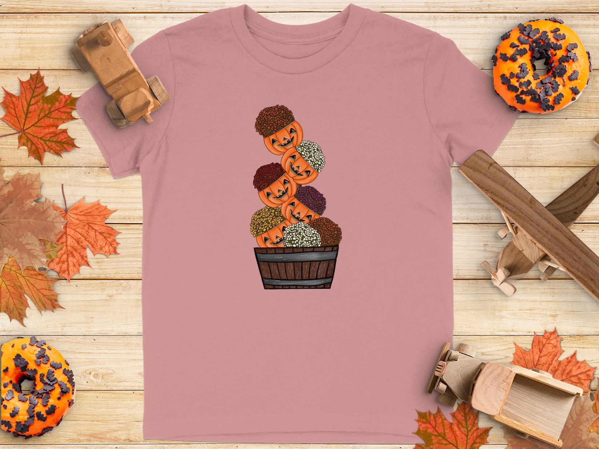 Pumpkin and Sweets in Wooden Barrel T-shirt
