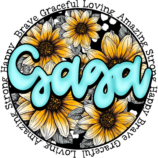 Bold Sunflowers and Words with Sasa Graphic Design