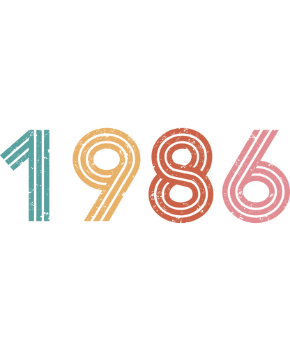 Vintage 1986 Graphic Nostalgic Year Design Print