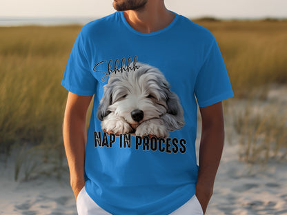 Shhhhh Nap in Process Dog Graphic T-shirt