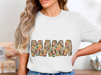 Stylish Floral Mama Graphic Shirt Casual Outfit