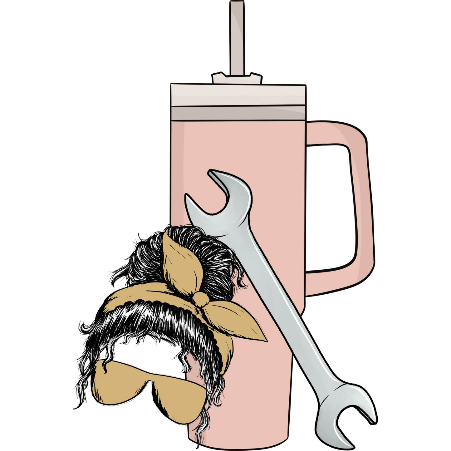 Handyman Graphic Tumbler with Headband Design