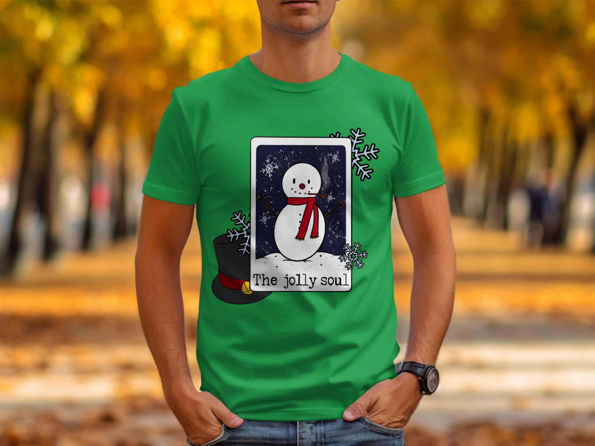 The Jolly Soul Snowman Graphic Teeshirt