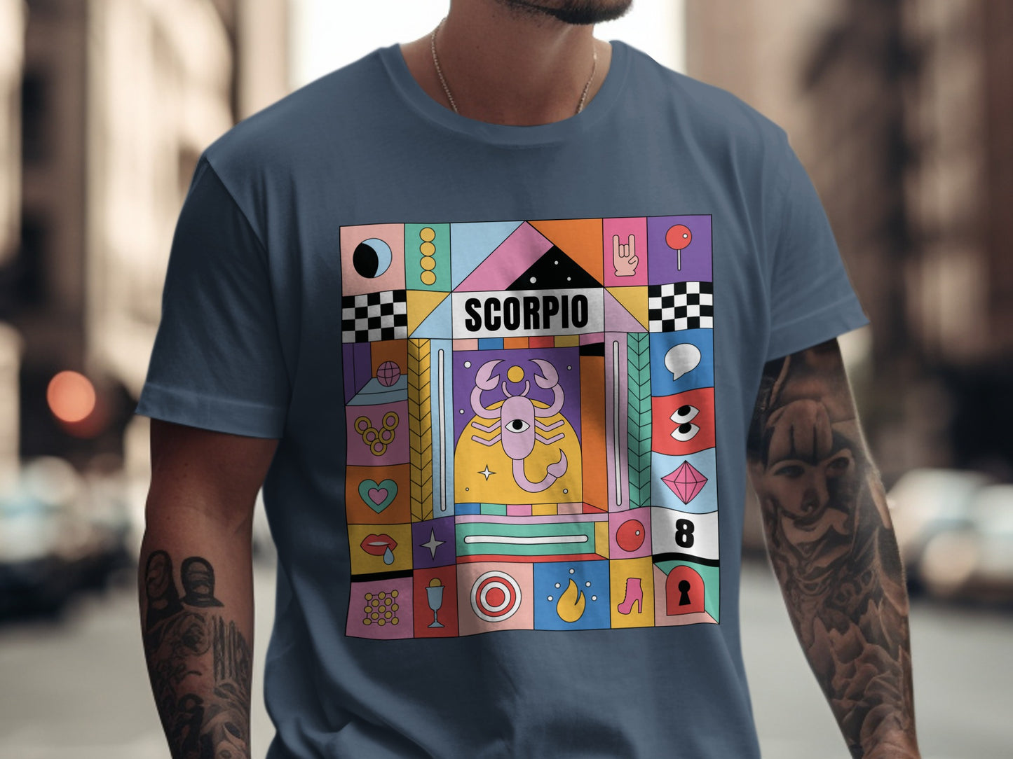 Scorpio Zodiac Sign Colorful Artwork T-Shirt