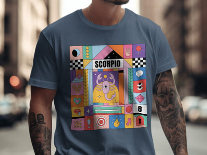 Scorpio Zodiac Sign Colorful Artwork T-Shirt