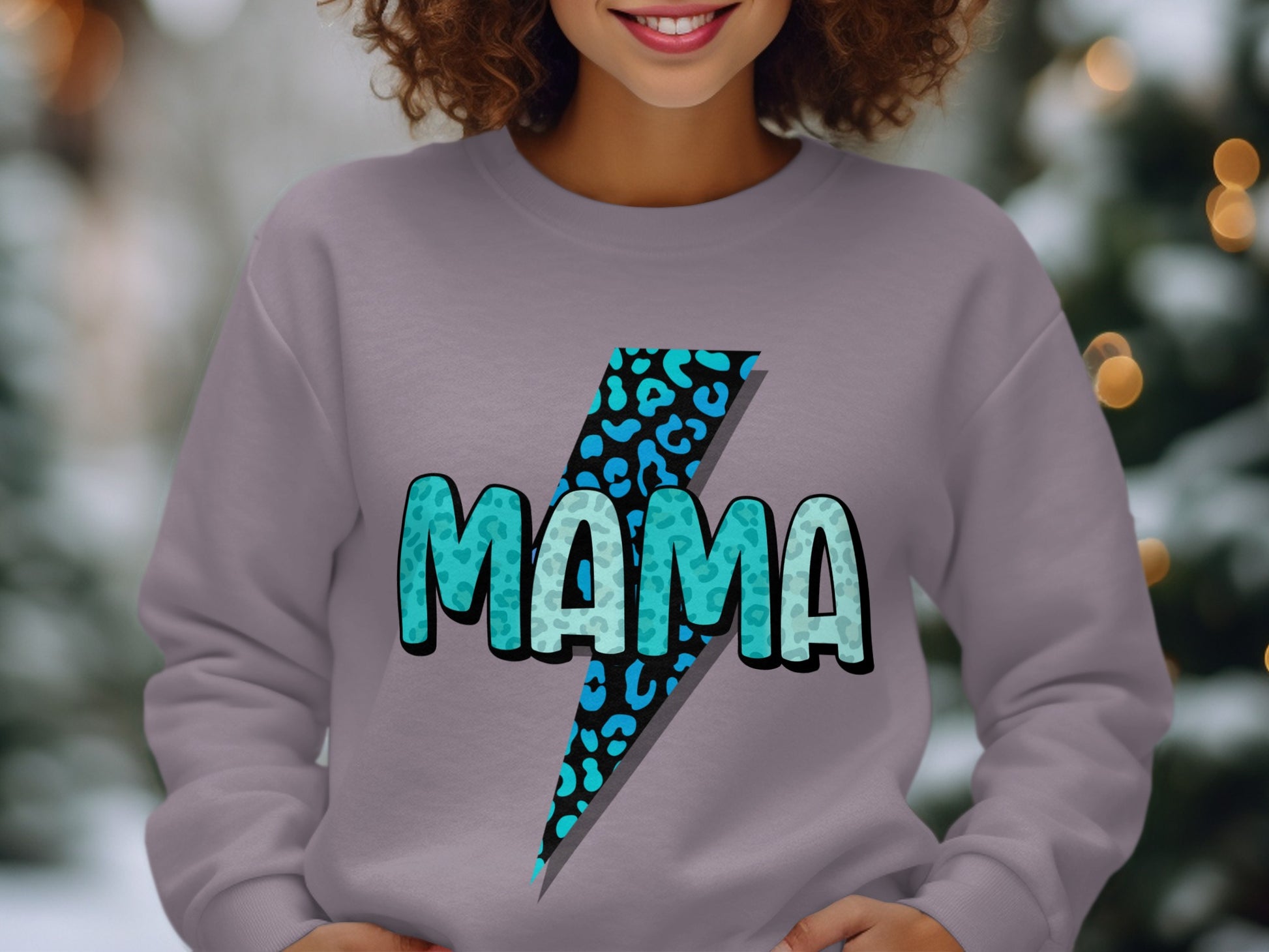 Mama Lightning Bolt Printed Sweatshirt