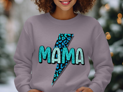 Mama Lightning Bolt Printed Sweatshirt