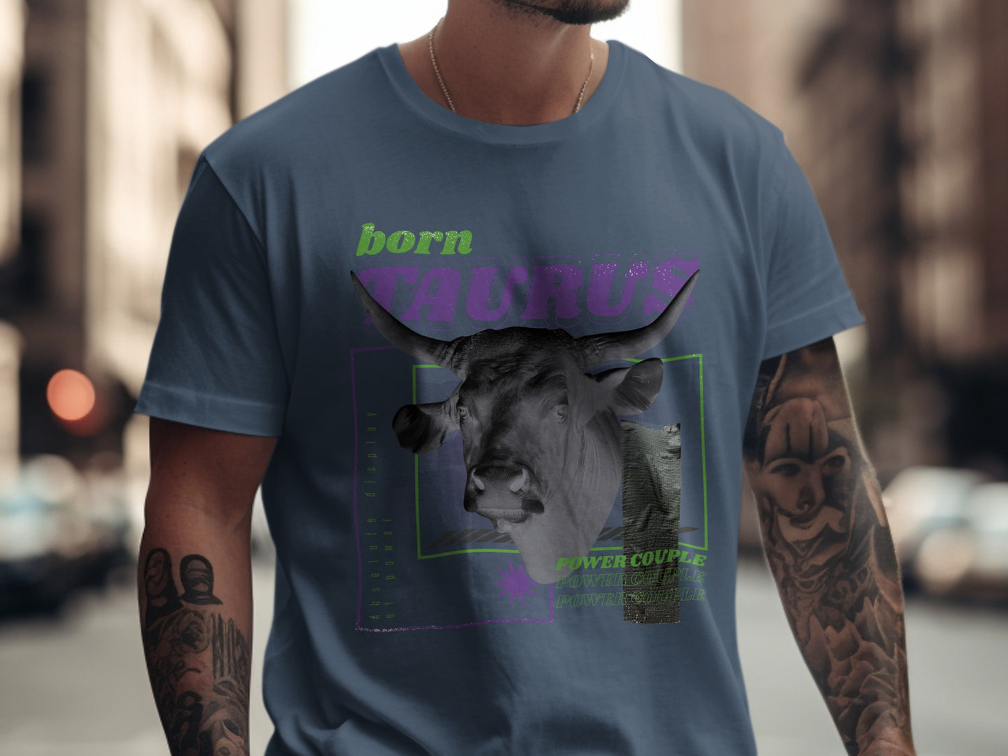 Born Taurus Power Couple Zodiac Graphic T-shirt