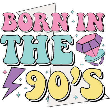 Retro Born In The 90's Graphic Design T-Shirt
