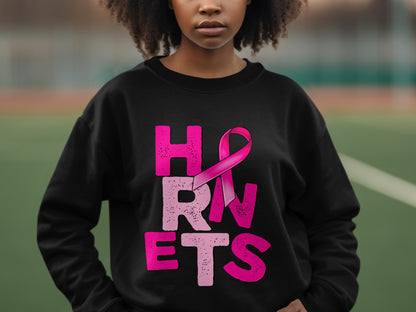 Support Breast Cancer Awareness Hornets Sweatshirt