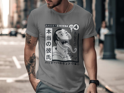 Ghost Night Anime Style Graphic Tee for Fans