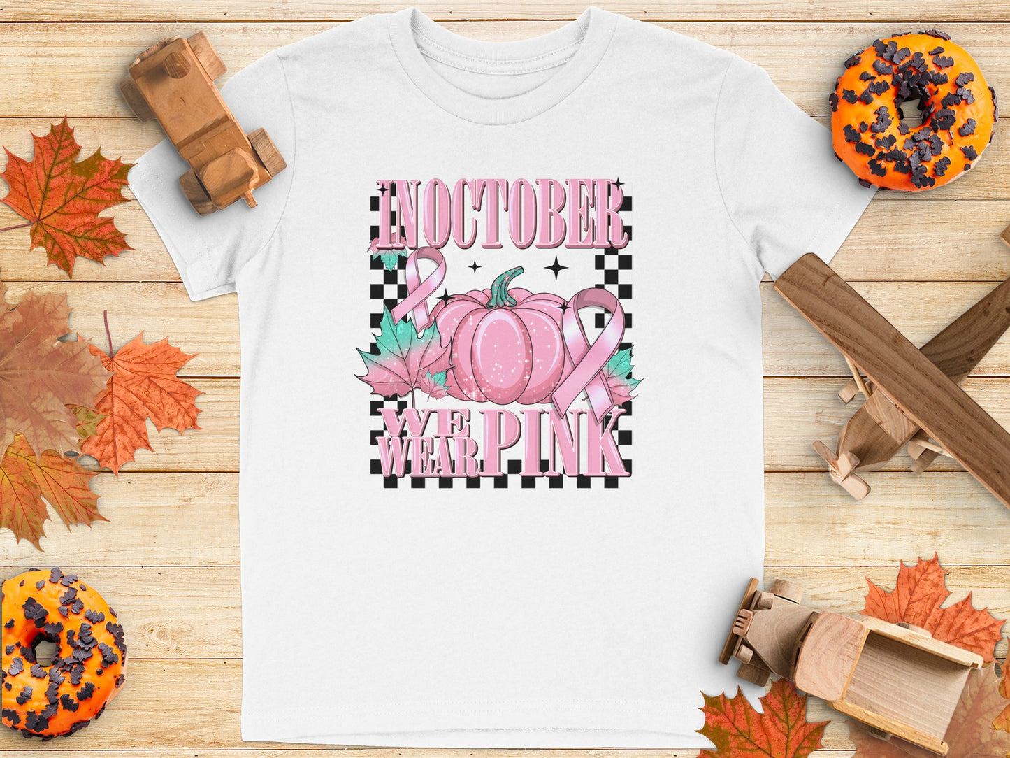 October We Wear Pink Breast Cancer Awareness Shirt