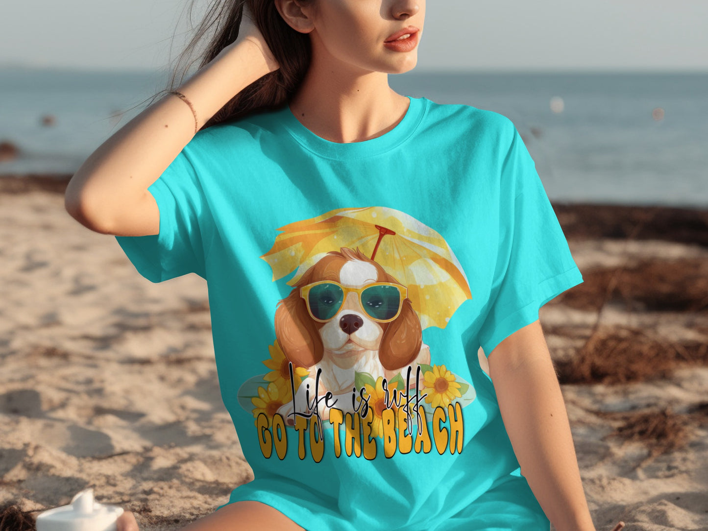 Life is ruff go to the beach t-shirt