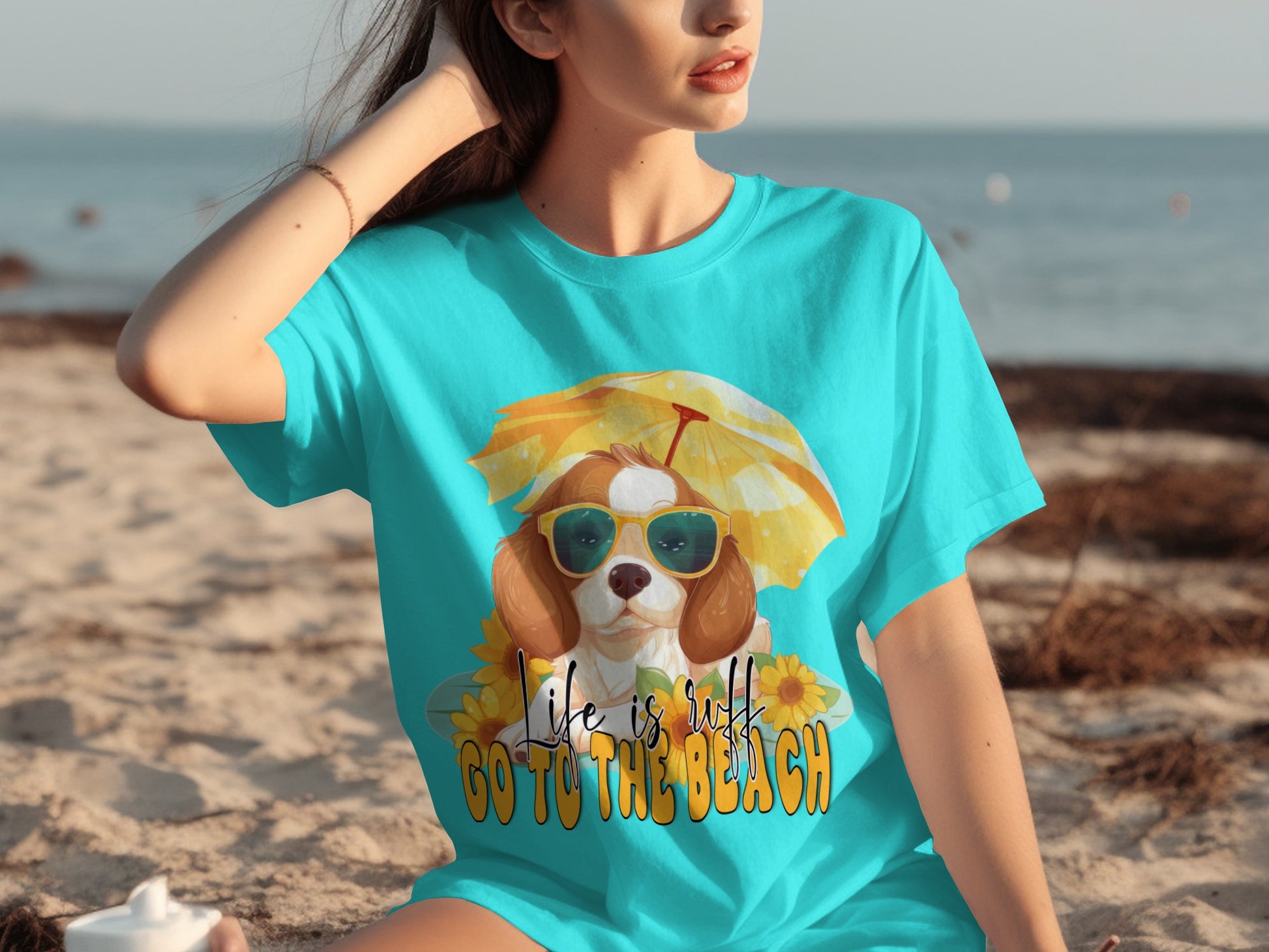 Life is ruff go to the beach t-shirt