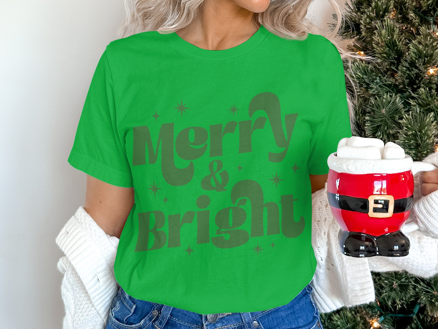 Merry and Bright Festive Graphic Tee product