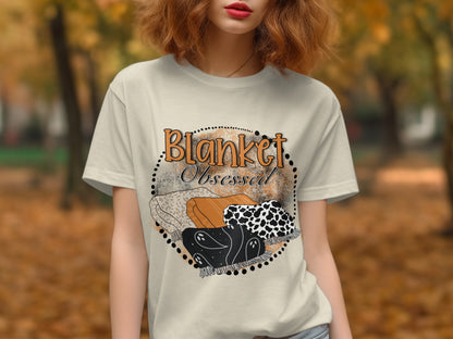 Blanket Obsessed Graphic Tee with Cozy Blanket Design