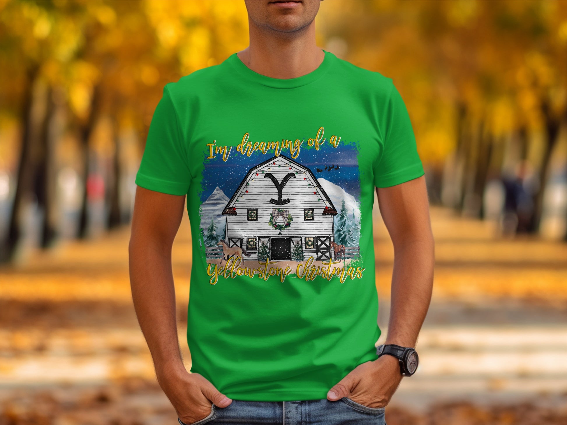 I'm dreaming of a Yellowstone Christmas t-shirt
