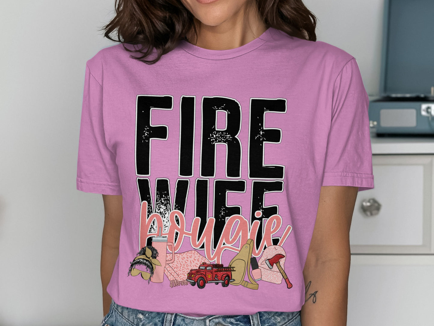 Fire Wife Bougie Graphic Tee Shirt
