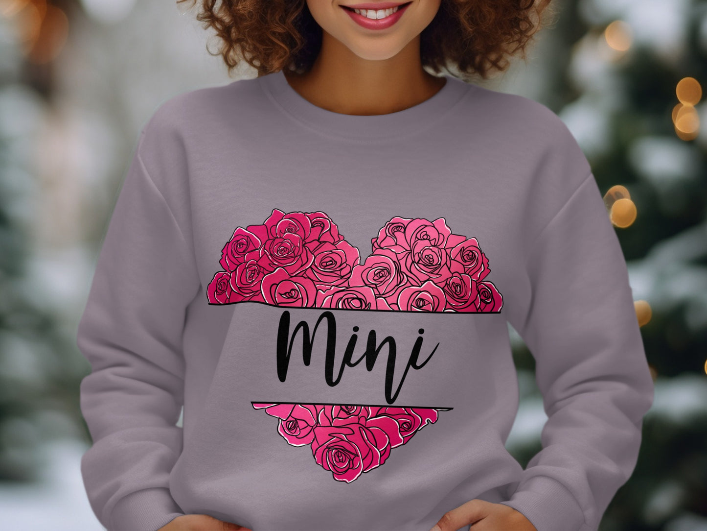 Mini Heart Roses Graphic Sweatshirt
