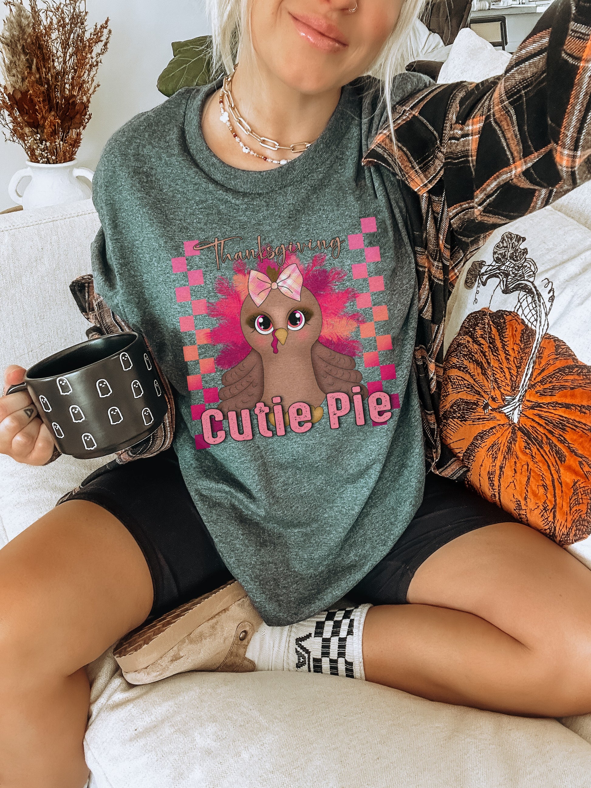 Thanksgiving Cutie Pie Graphic Tee Shirt