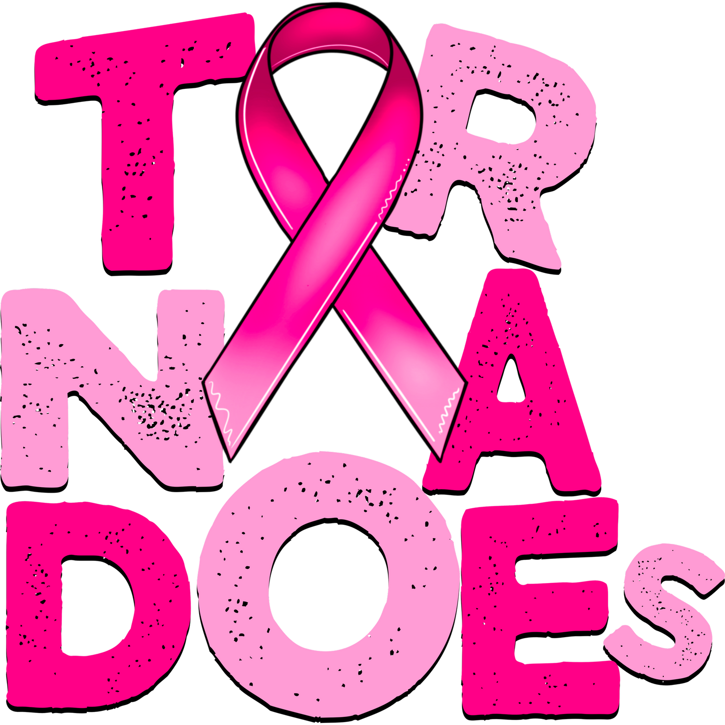 Pink Tornadoes Awareness Ribbon Graphic Design