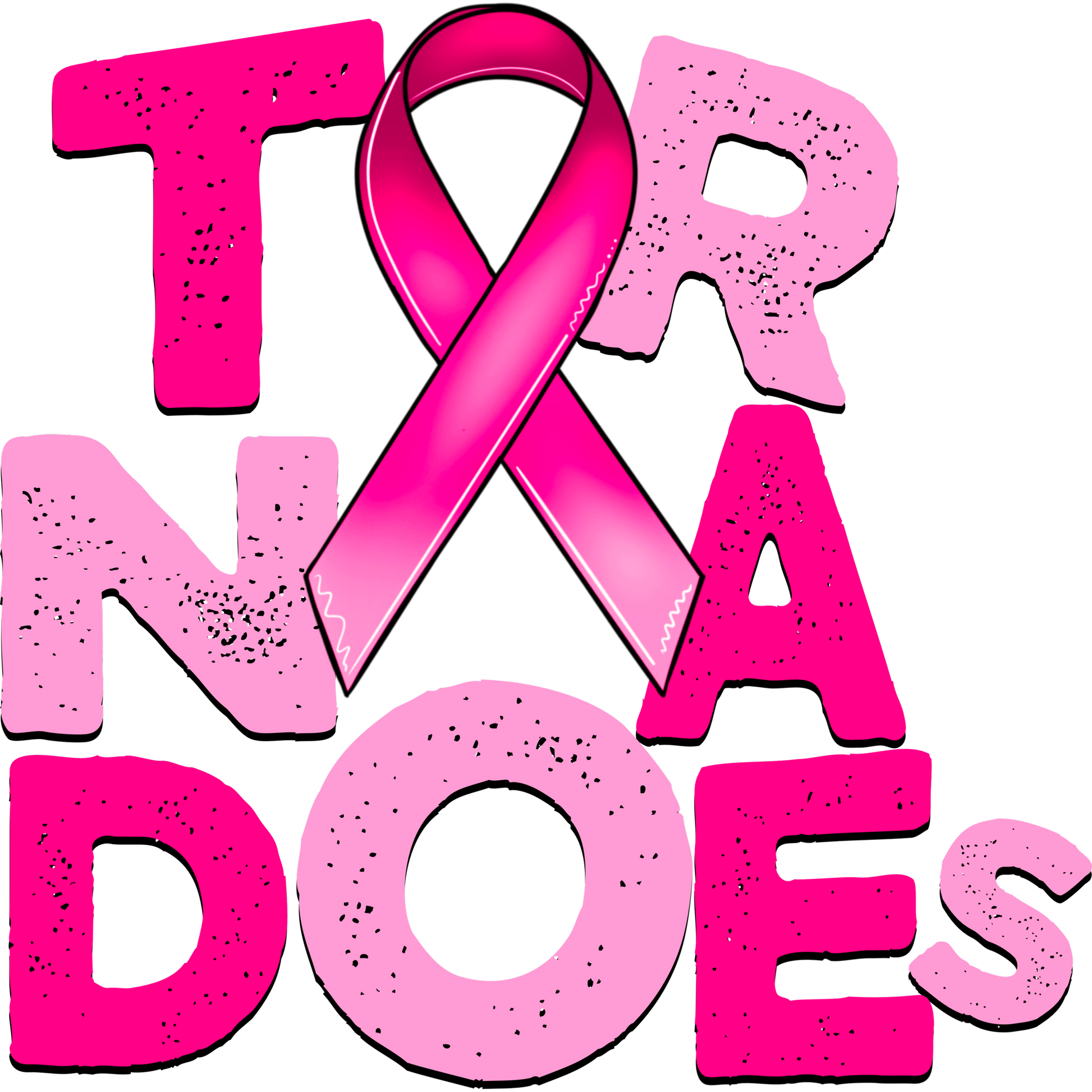 Pink Tornadoes Awareness Ribbon Graphic Design