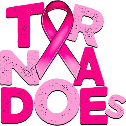 Pink Tornadoes Awareness Ribbon Graphic Design