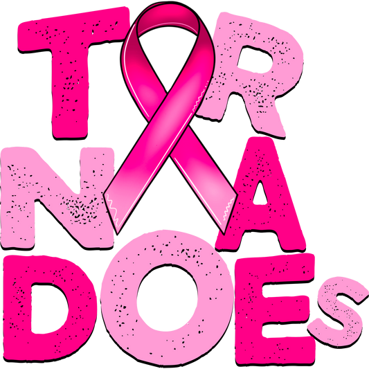 Pink Tornadoes Awareness Ribbon Graphic Design