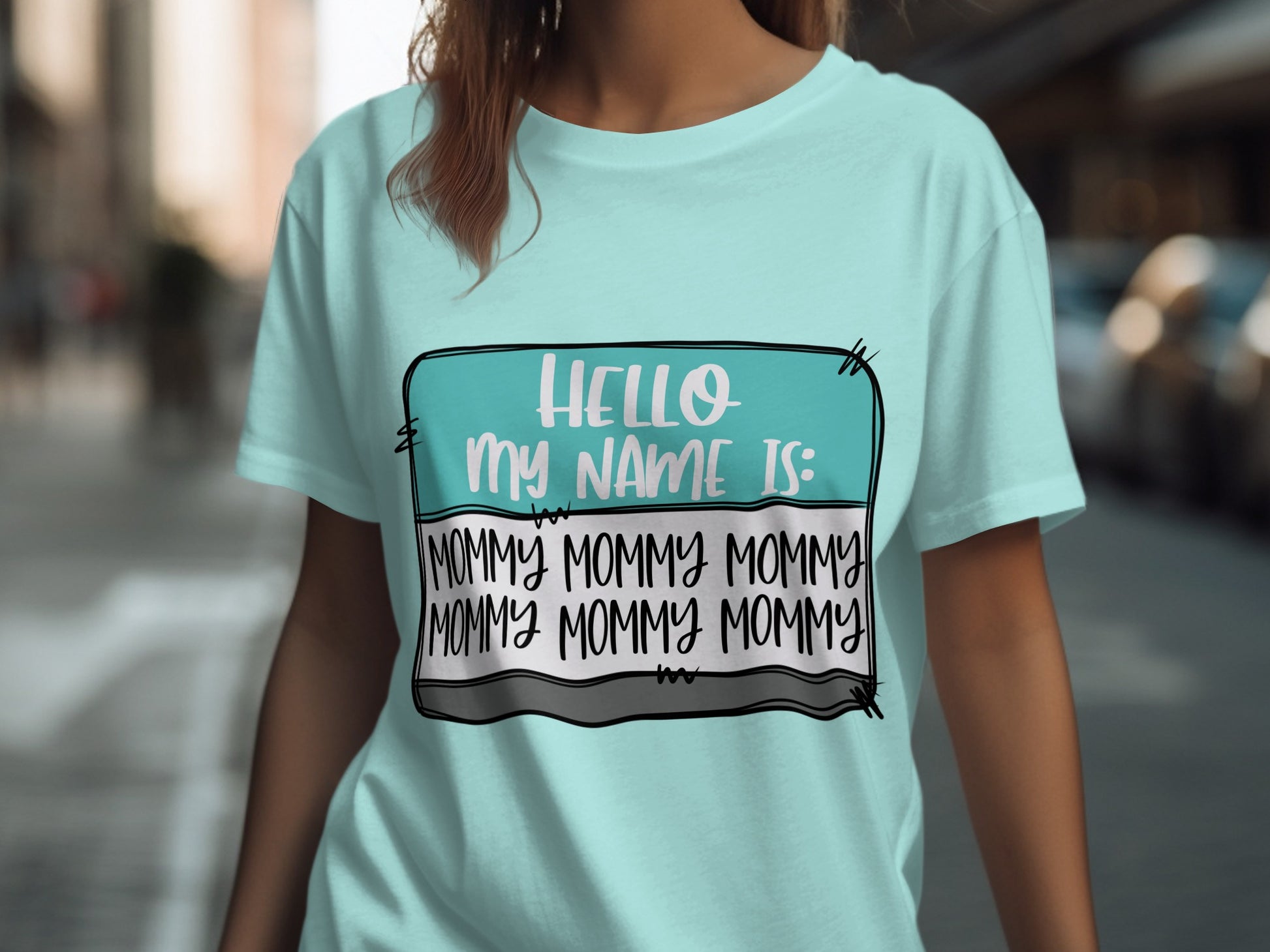 Hello My Name Is Mommy Graphic Tee