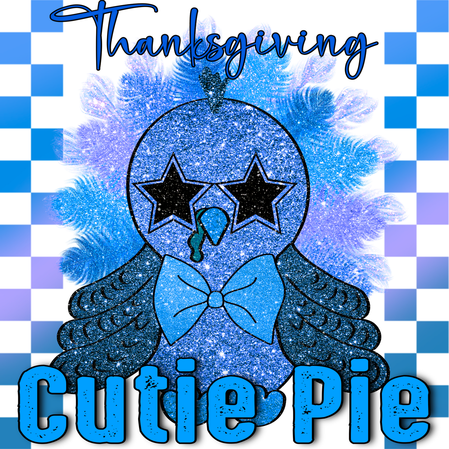 Thanksgiving Cutie Pie sparkly graphic product
