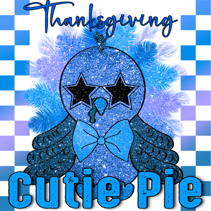 Thanksgiving Cutie Pie sparkly graphic product