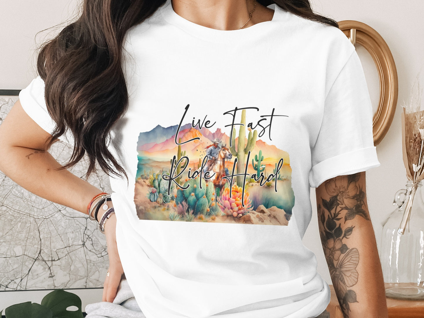 Live Fast Ride Hard Graphic T-Shirt Product