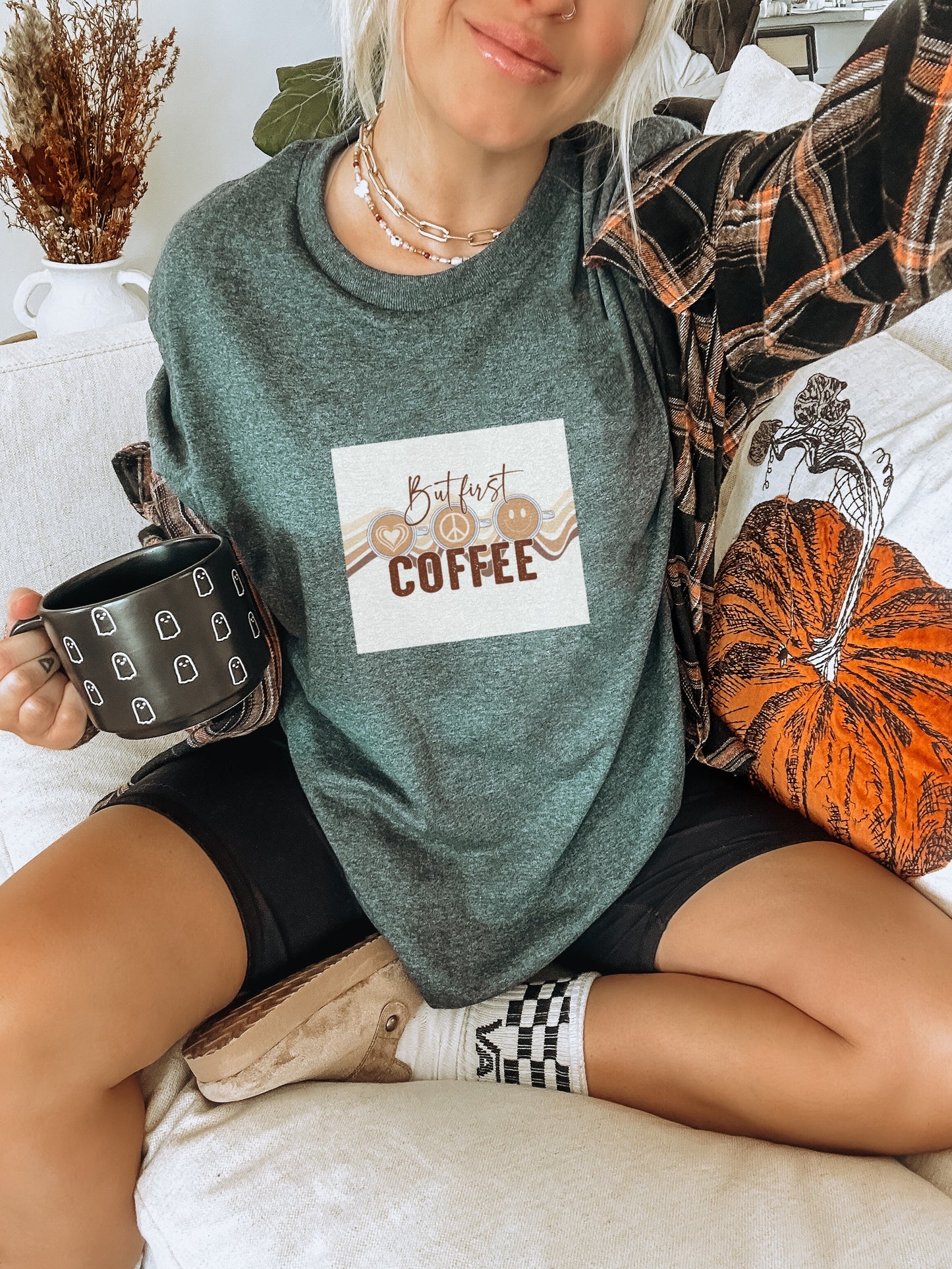 But First Coffee Graphic Tee for Coffee Lovers
