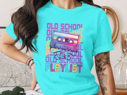 Old School Playlist Graphic Tee Retro Vibes