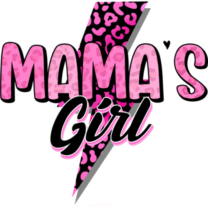 Mama's Girl Pink Leopard Print Graphic Design