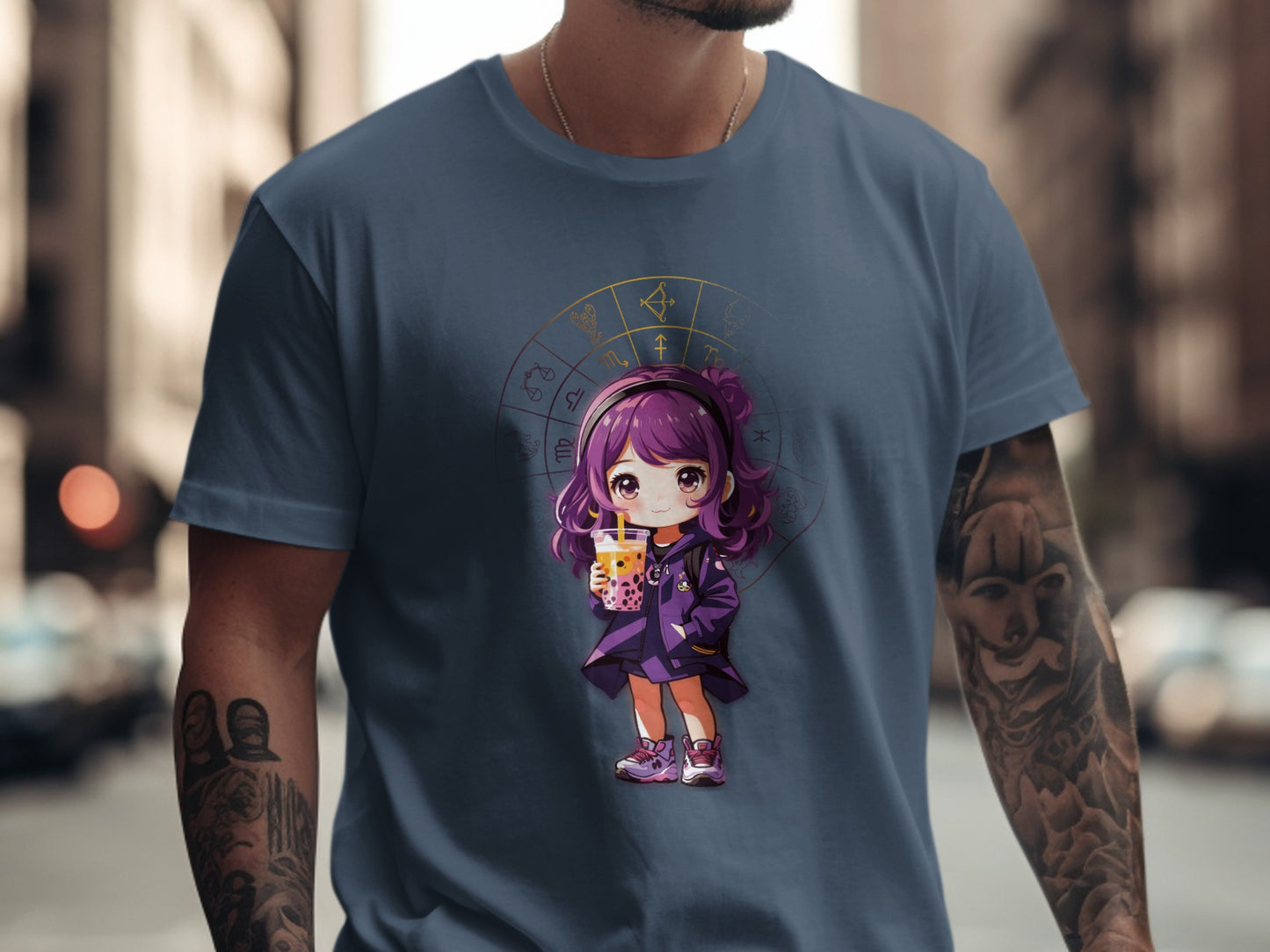 Cute Anime Girl Drinking Bubble Tea T-shirt