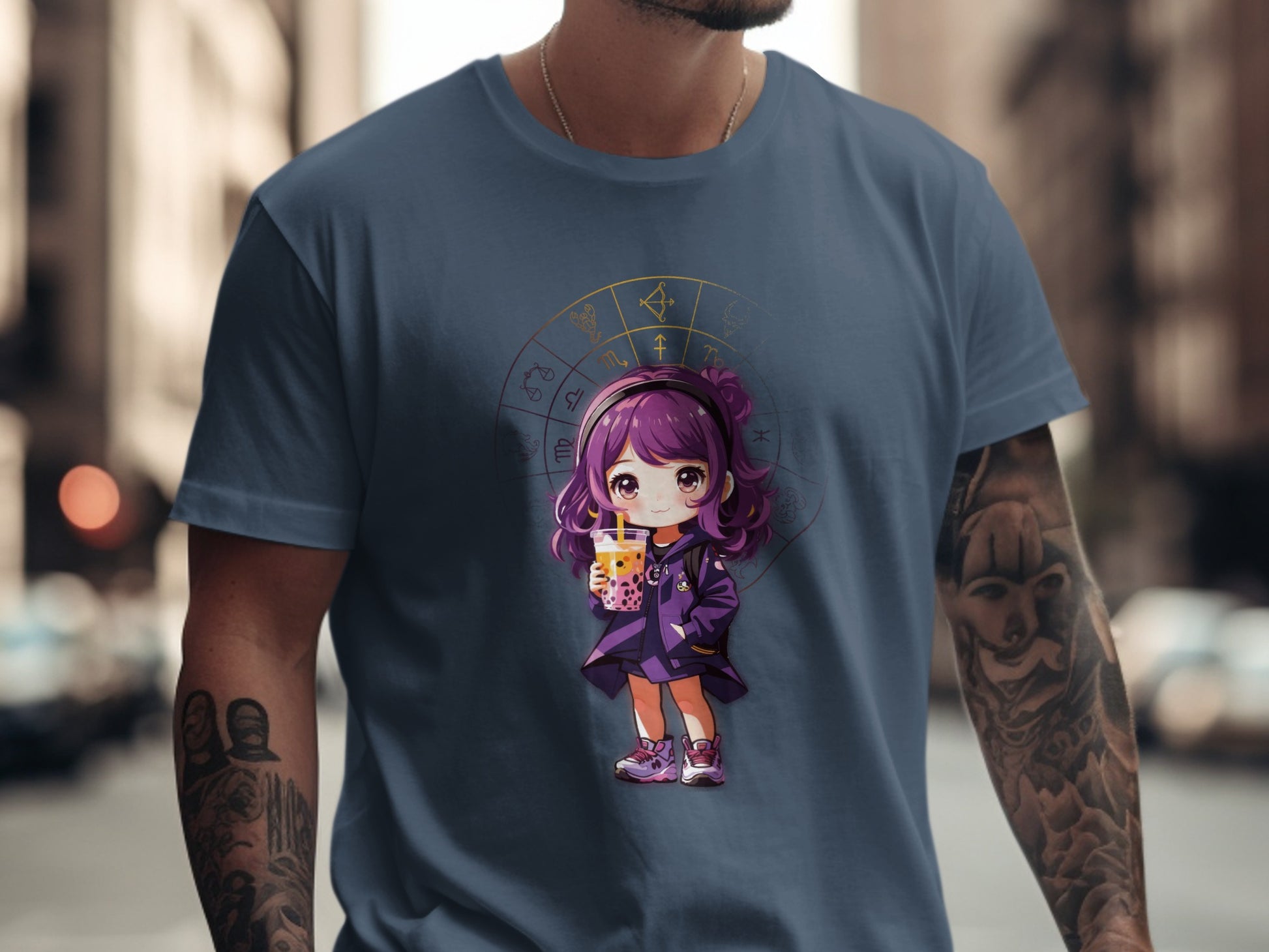 Cute Anime Girl Drinking Bubble Tea T-shirt