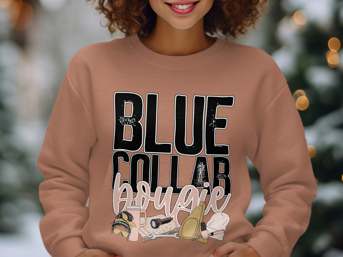 Blue Collar Bougie Sweatshirt Cozy Apparel