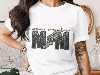 Stylish Cross Country MOM Graphic Tee