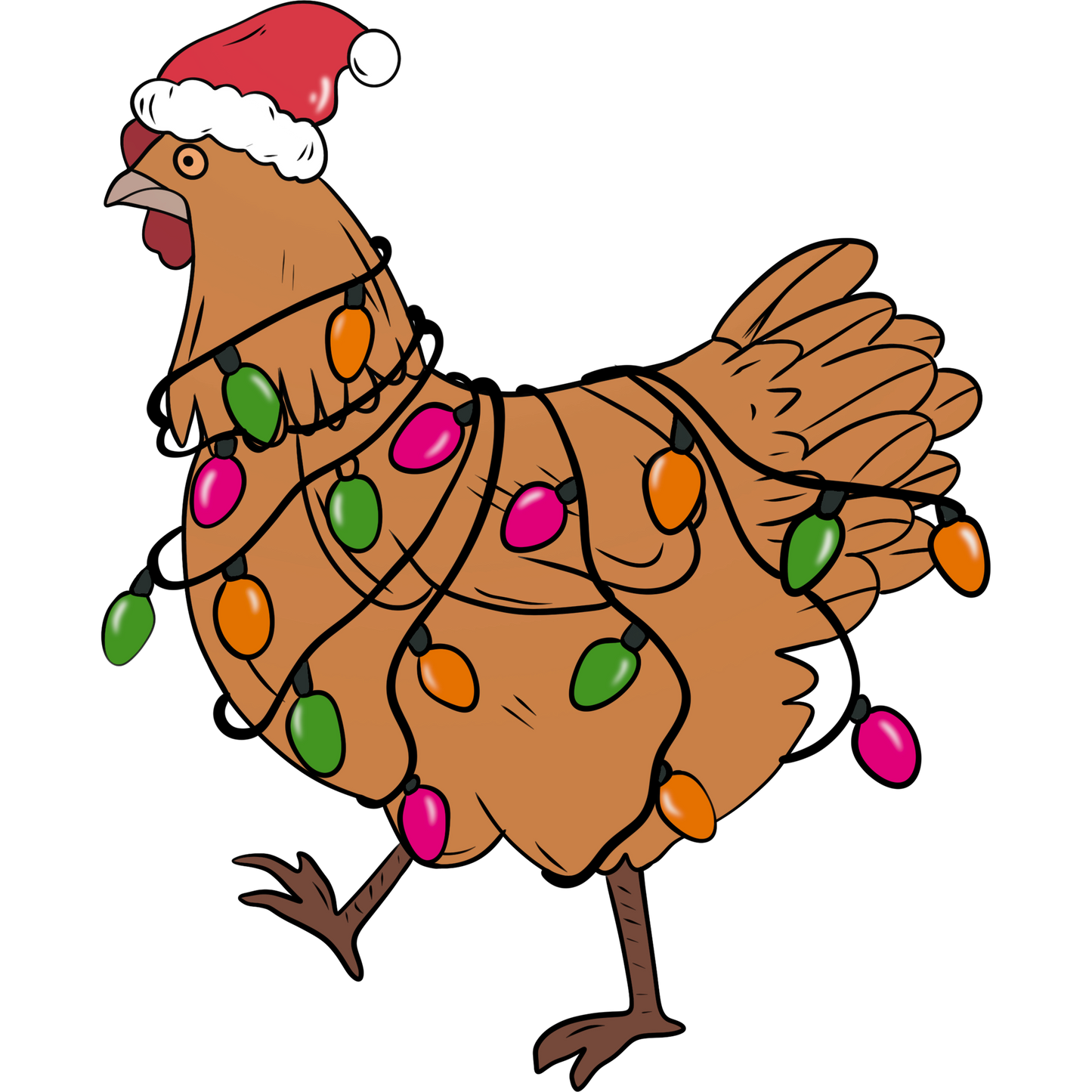 Christmas Chicken with Lights Funny Holiday Gift