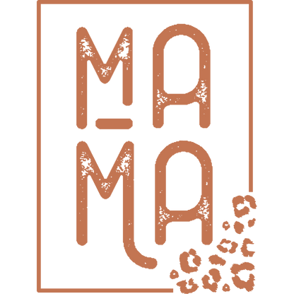 Vintage Text 'MAMA' with Leopard Spots Art Print