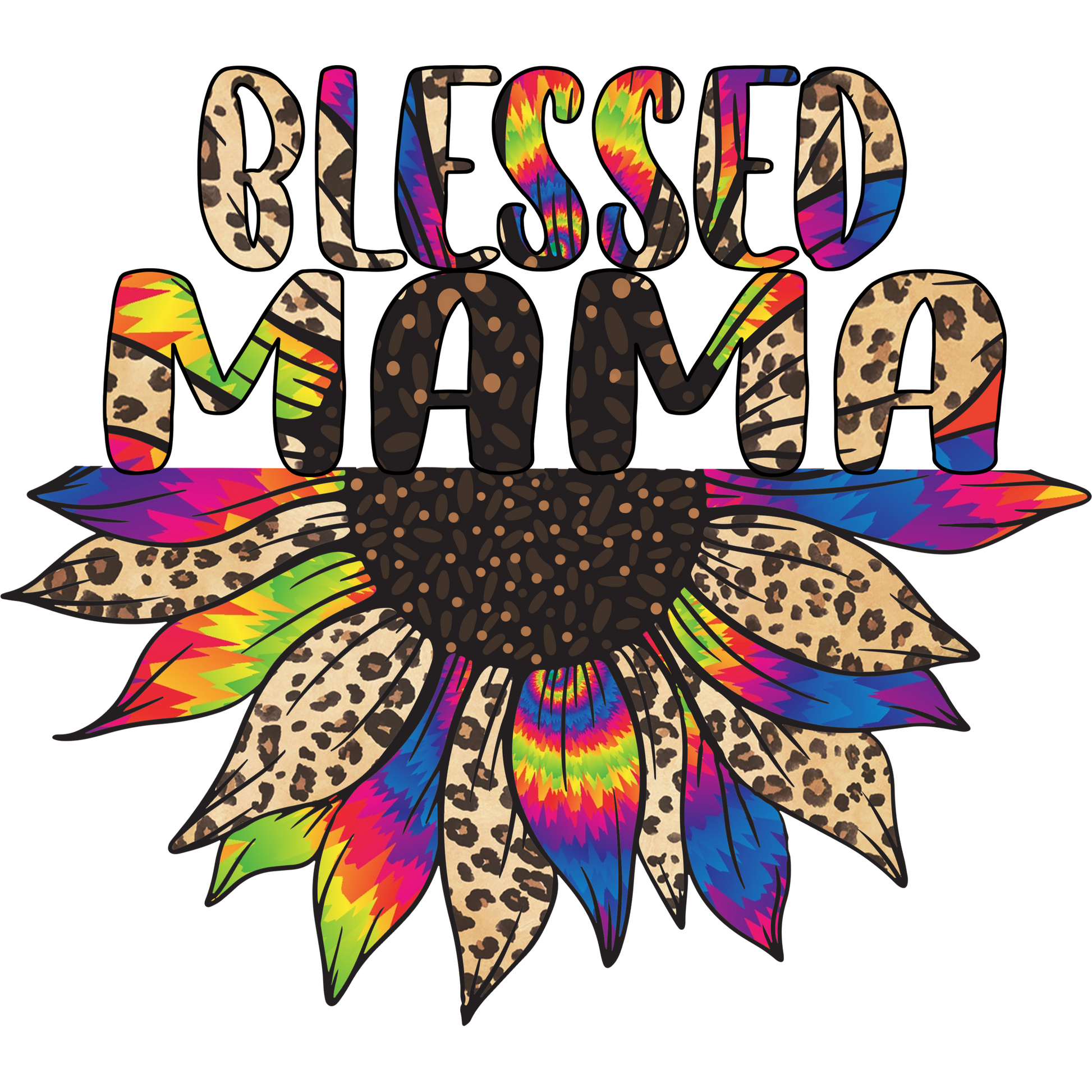 Blessed Mama Colorful Sunflower Design product type