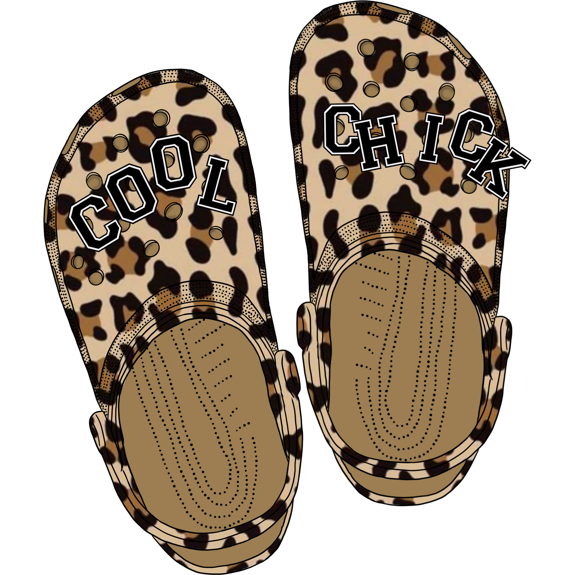 Cool Chick Safari Print Slip-On Clogs