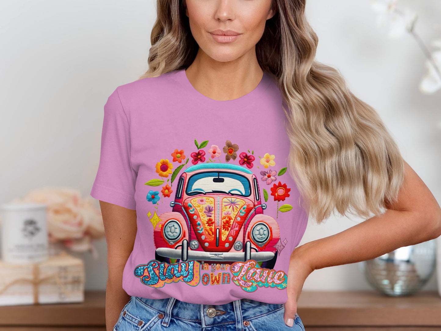 Stay True Love Retro Car Graphic T-Shirt