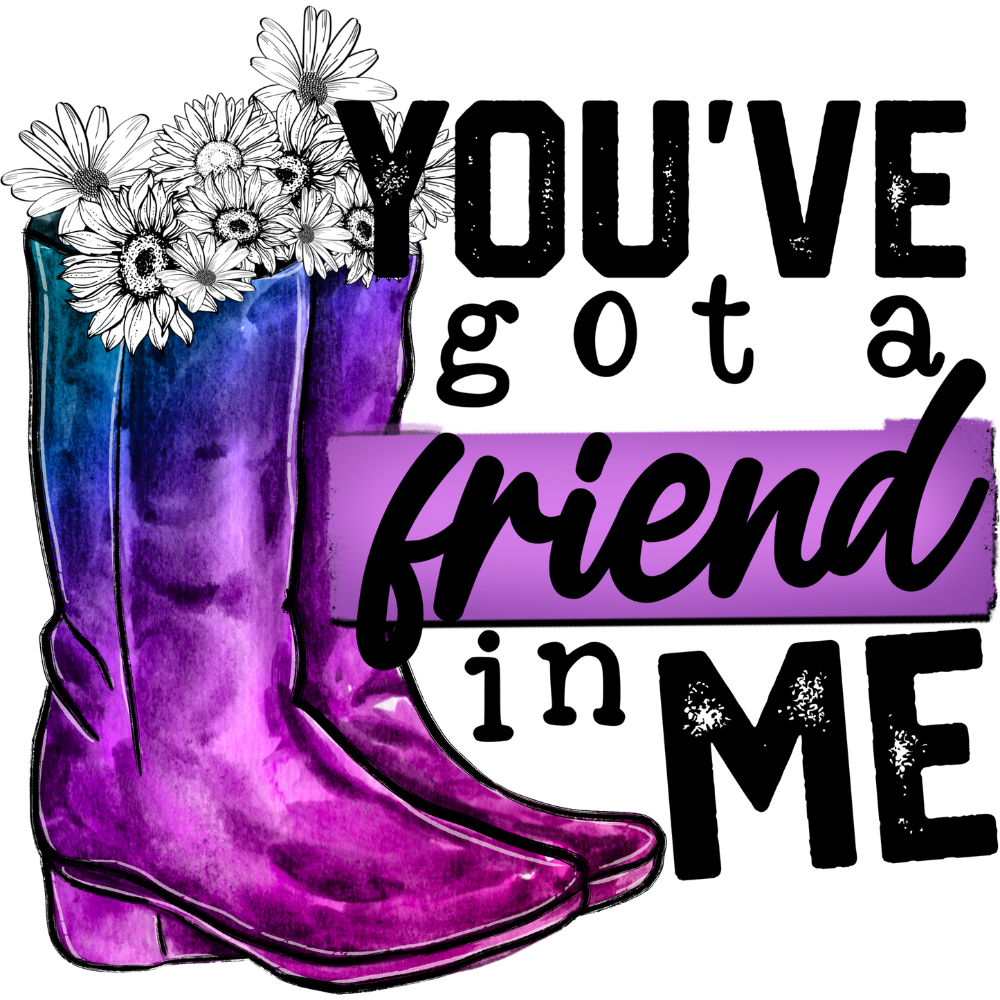 You've Got a Friend Purple Boots Artproduct