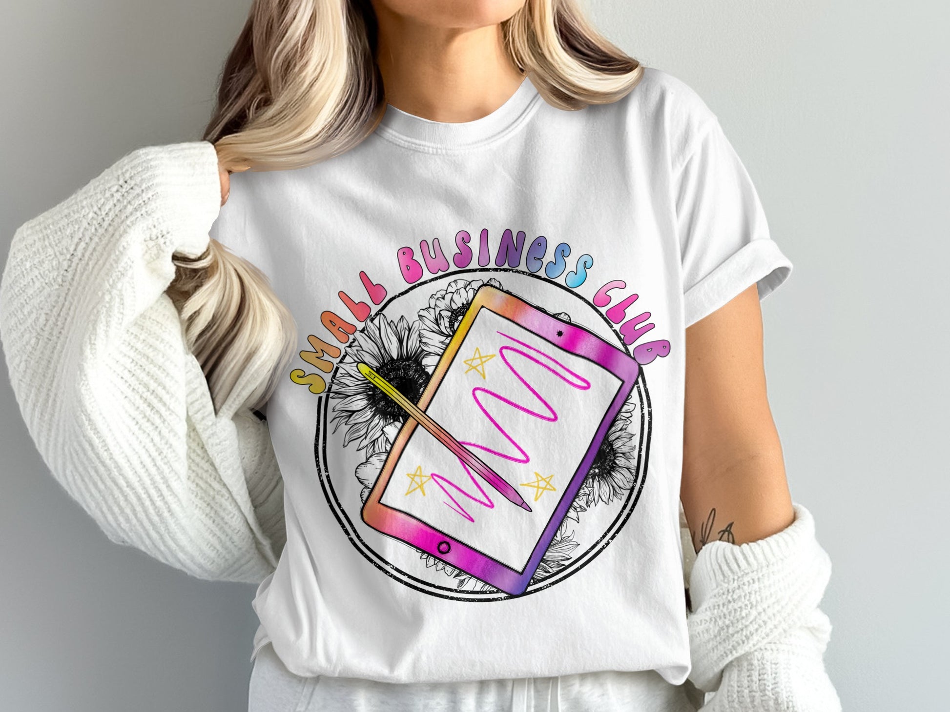 Vibrant Small Business Club T-Shirt for Entrepreneurs