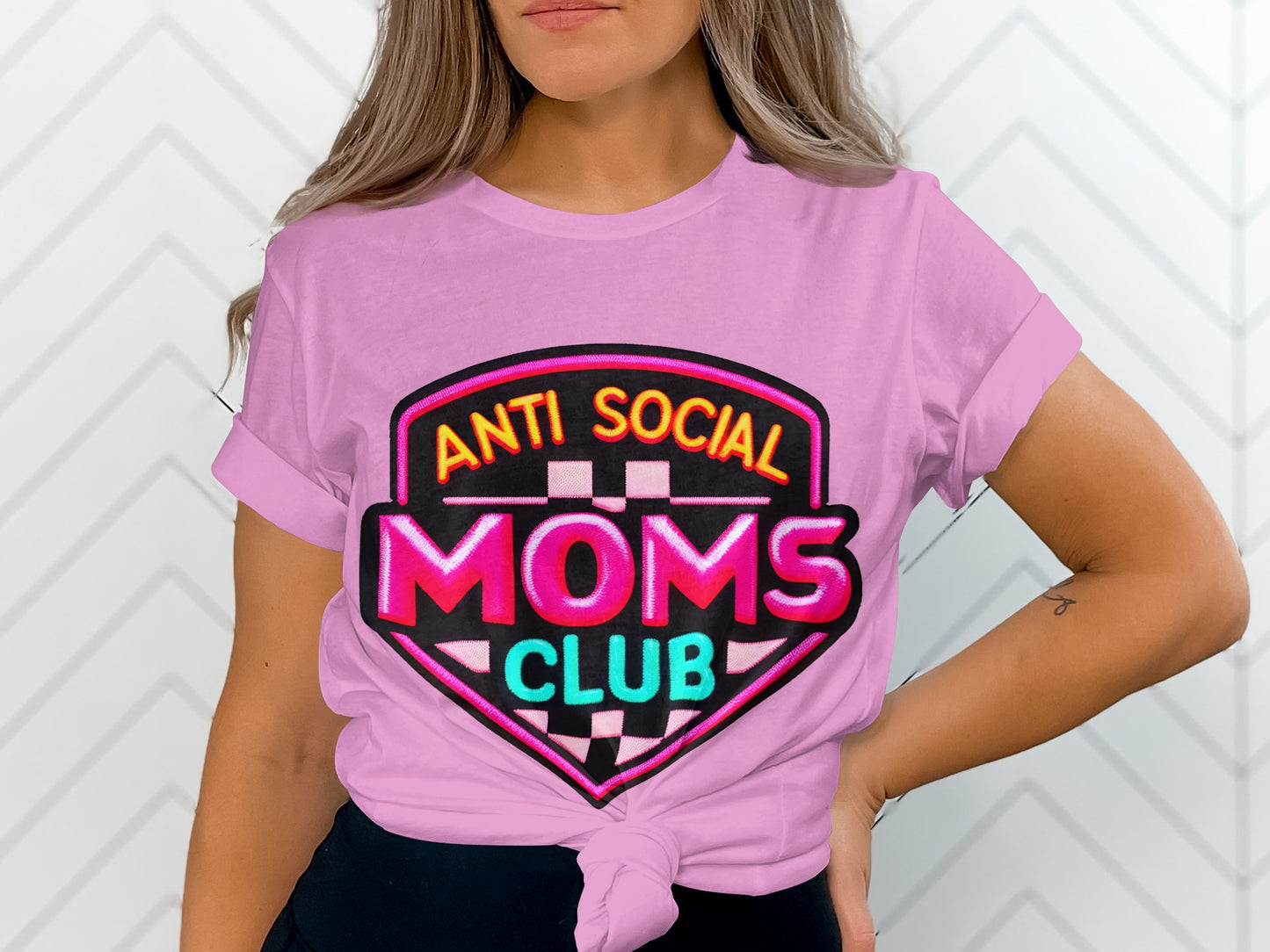 Anti Social Moms Club Graphic Tee Shirt for Moms